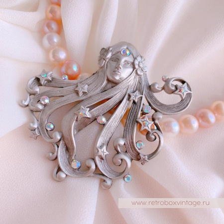 JJ / JONETTE JEWELRY Брошь «Принцесса звезд: серебро»