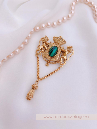 1928 JEWELRY  Брошь «Герб со львами»