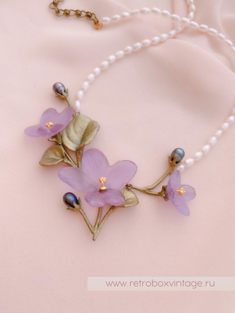 MICHAEL MICHAUD Колье «Нежные фиалки» коллекция African violet