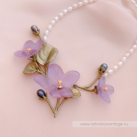 MICHAEL MICHAUD Колье «Нежные фиалки» коллекция African violet
