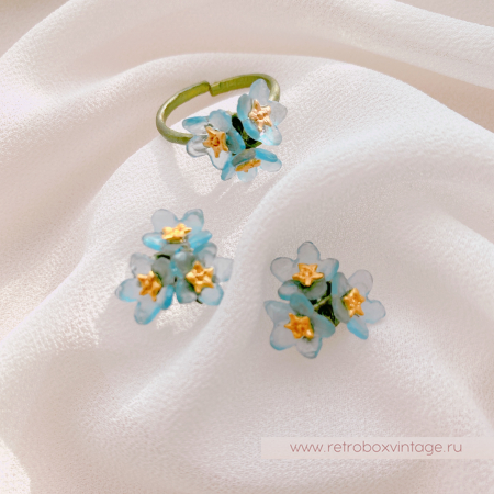 MICHAEL MICHAUD Кольцо "Три голубых незабудки"