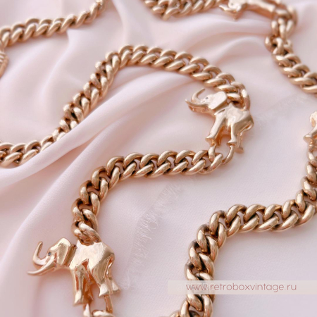 CAROLEE Ожерелье-цепь «Золотые слоны»