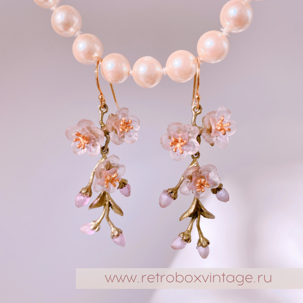 MICHAEL MICHAUD Серьги «Нежная весна: цветение персика»