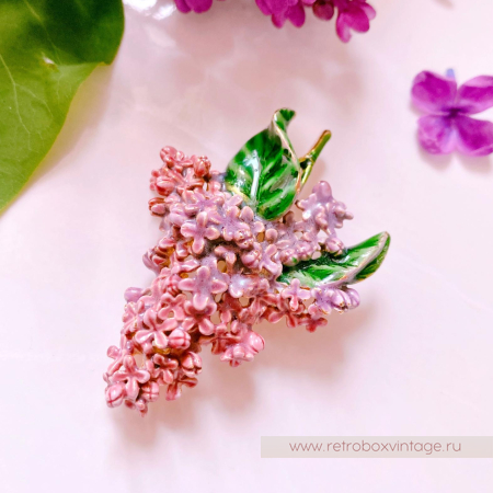 MFA Брошь «Нежная лиловая сирень» Музейная коллекция