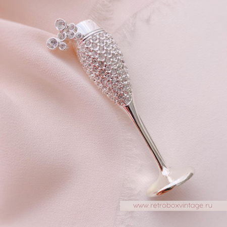 CAROLEE Брошь «Бокал шампанского»