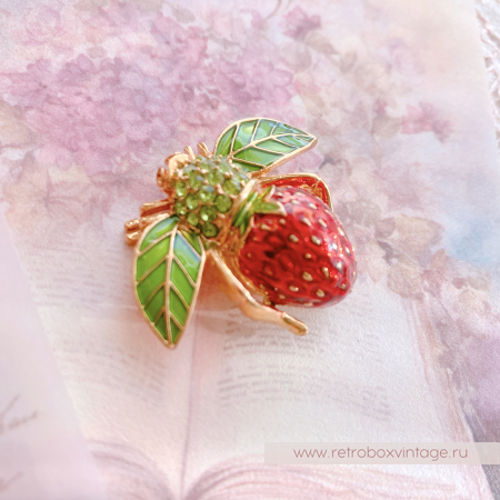 JOAN RIVERS Брошь "Пчелка Земляника"