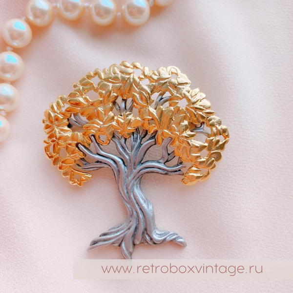 JJ / JONET JEWELRY Брошь "Древо жизни"