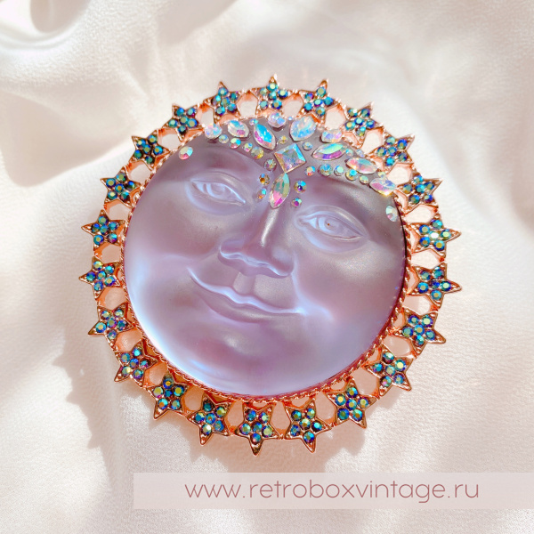 KIRKS FOLLY Брошь-кулон «Лавандовая императрица-луна»