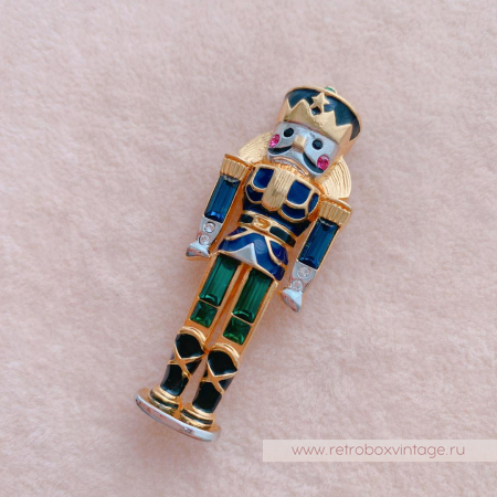 MONET Брошь «Синий щелкунчик»