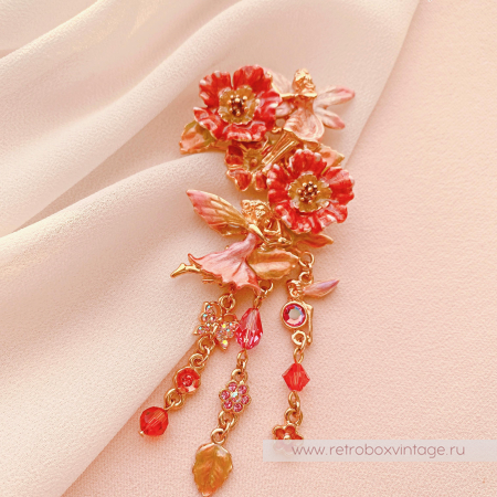 KIRKS FOLLY Брошь "Феи маков"