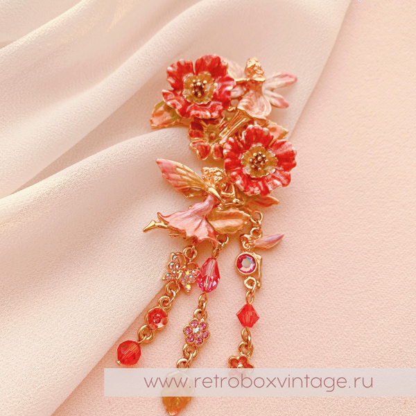 KIRKS FOLLY Брошь "Феи маков"