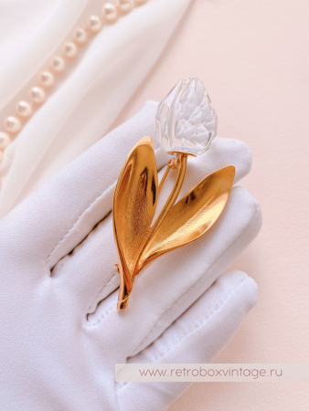 SWAROVSKI Брошь "Хрустальный тюльпан" Коллекция Crystal Memories
