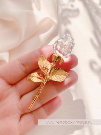 SWAROVSKI Брошь "Хрустальная роза" Коллекция Crystal Memories