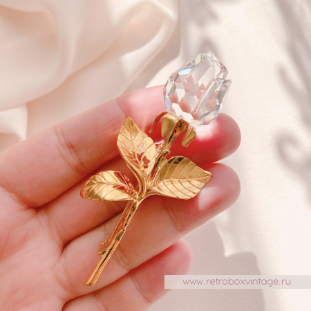 SWAROVSKI Брошь "Хрустальная роза" Коллекция Crystal Memories