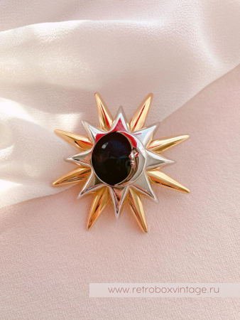 LIZ CLAIBORNE Брошь "Солнце, луна и звезда"