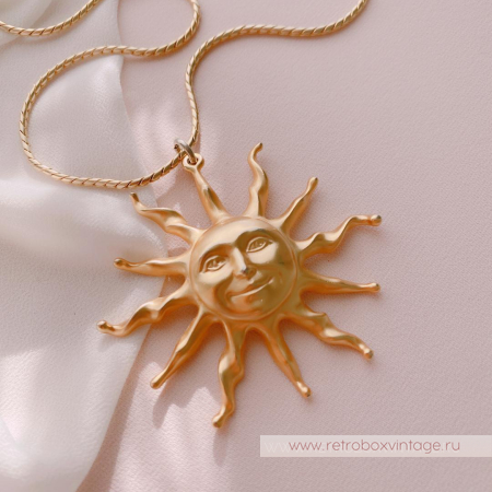 ANNE KLEIN Кулон на цепочке «Золотое солнце»