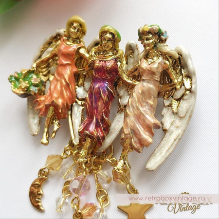 KIRKS FOLLY Брошь «Вера, Надежда, Любовь» три сестры, три ангела