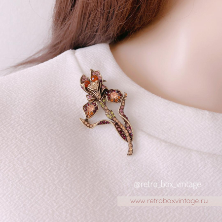 HEIDI DAUS Брошь «Кристальный ирис»