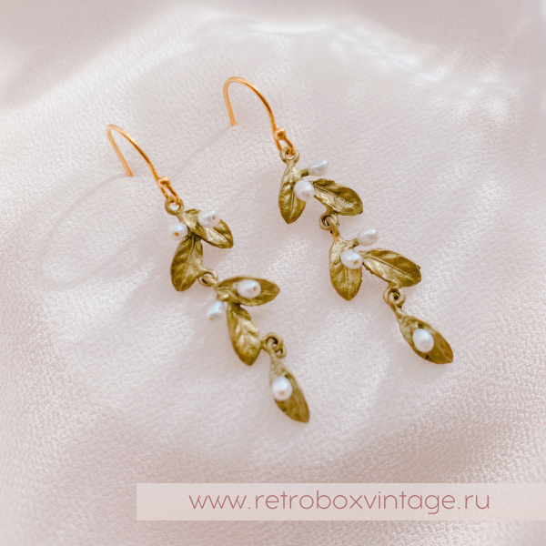 MICHAEL MICHAUD Серьги "Ароматные травы: листочки и жемчужины" MICHAEL MICHAUD Серьги "Ароматные травы: листочки и жемчужины"