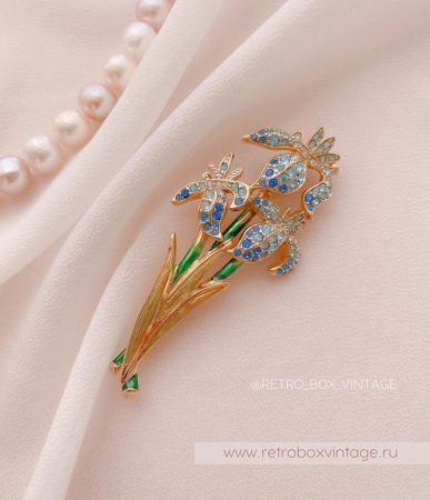 SWAROVSKI Брошь «Букет нежных ирисов»