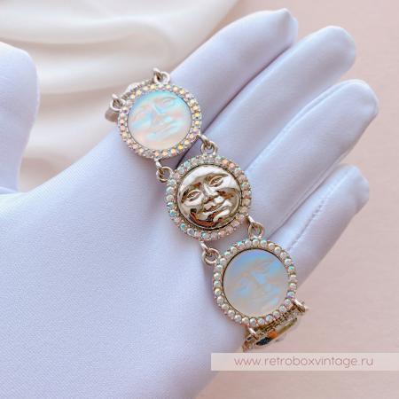 KIRKS FOLLY Браслет "Шесть лун: чередующиеся светлые и серебристые"