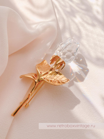 SWAROVSKI Брошь "Хрустальная роза" Коллекция Crystal Memories
