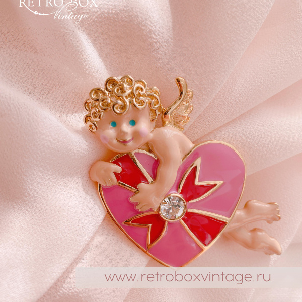 BOB MACKIE Брошь «Купидон с сердцем»