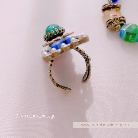 SWEET ROMANCE Кольцо «Цветущий луг: красные»