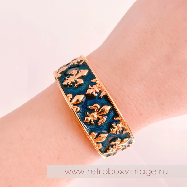 MVH / MICHAELA VON HASBURG Браслет "Королевский синий с флер де лисами"