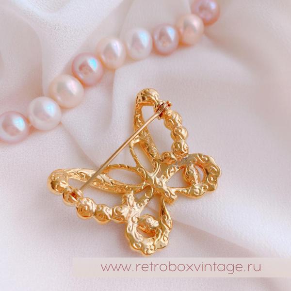 1928 JEWELRY  Брошь «Пастельная бабочка»