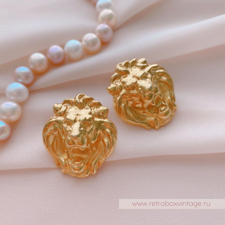 ANNE KLIEIN Серьги «Золотые львы»