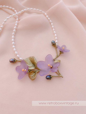MICHAEL MICHAUD Колье «Нежные фиалки» коллекция African violet