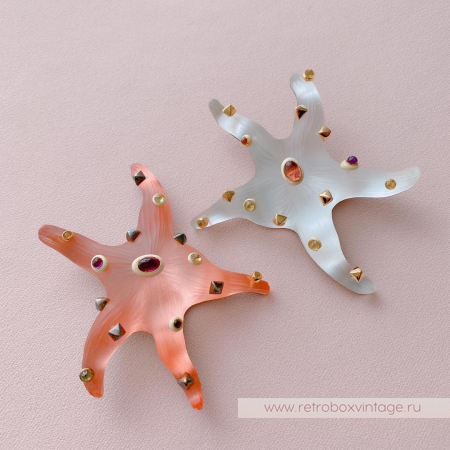 ALEXIS BITTAR Брошь «Морская звезда: белая»