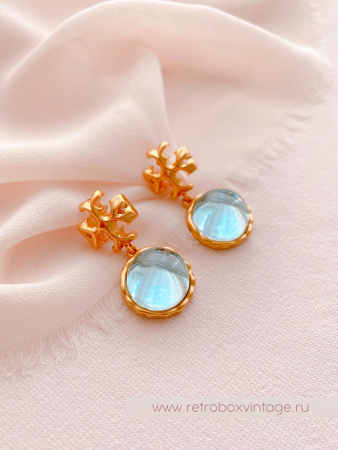 TORY BURCH Серьги «Голубой лед»