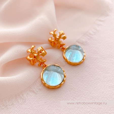 TORY BURCH Серьги «Голубой лед»
