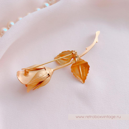 GIOVANNI Брошь «Легенда о рождественской розе: золото»