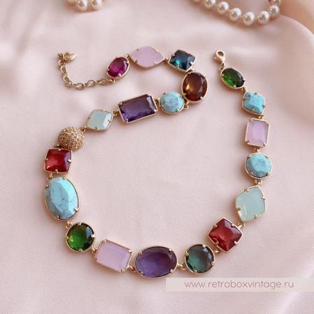 CAROLEE Ожерелье «Морские камушки-самоцветы»