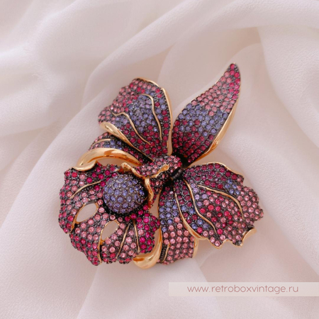 JOAN RIVERS Брошь «Пурпурная орхидея»