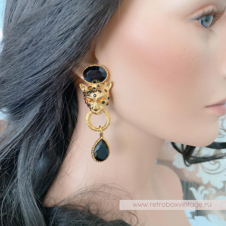 GRAZIANO Клипсы «Хищные кошки леопарды»