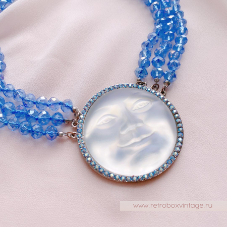 KIRKS FOLLY Колье «Голубая императрица-луна»