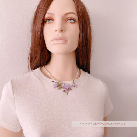 MICHAEL MICHAUD Колье «Нежные фиалки» коллекция African violet