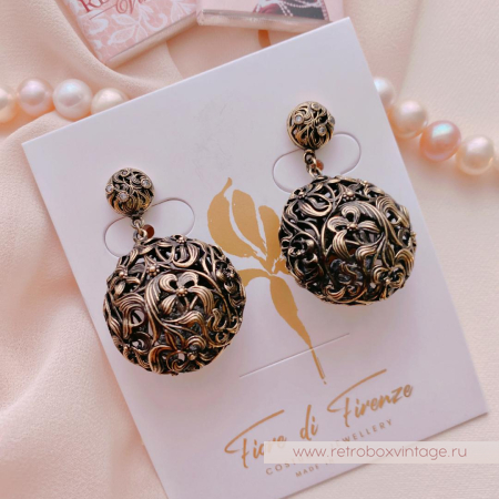 FIORE DI FIRENZE Серьги «Ирисы шары»
