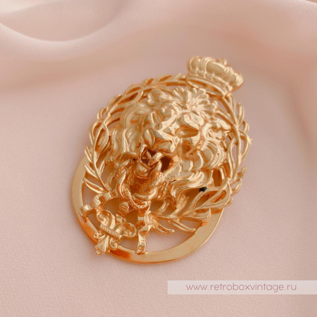 ANNE KLEIN Клип для платка «Король-лев с короной»