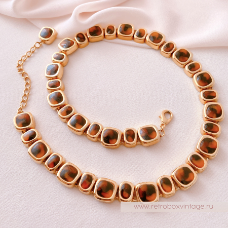 ANNE KLEIN Ожерелье "Тайны странствий» черепаховое