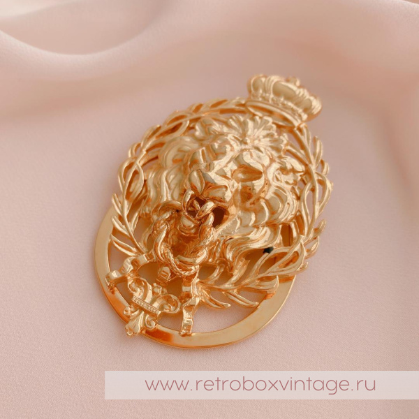 ANNE KLEIN Клип для платка «Король-лев с короной»