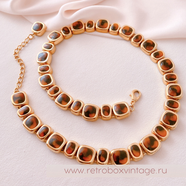 ANNE KLEIN Ожерелье "Тайны странствий» черепаховое