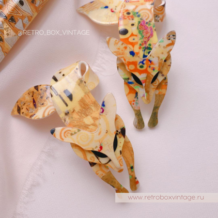 LEA STEIN Брошь «Лиса в стиле климта 2»