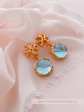 TORY BURCH Серьги «Голубой лед»