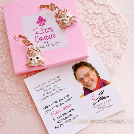 RITZY COUTURE Серьги «Белая королева кошек: золото» RITZY COUTURE Серьги «Белая королева кошек: золото»