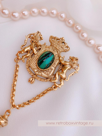 1928 JEWELRY  Брошь «Герб со львами»
